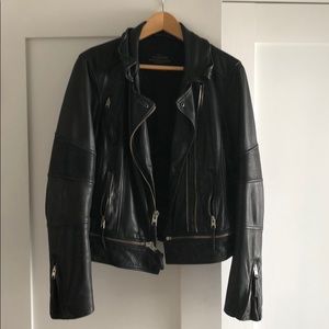 All Saints Ladies lamb leather jacket